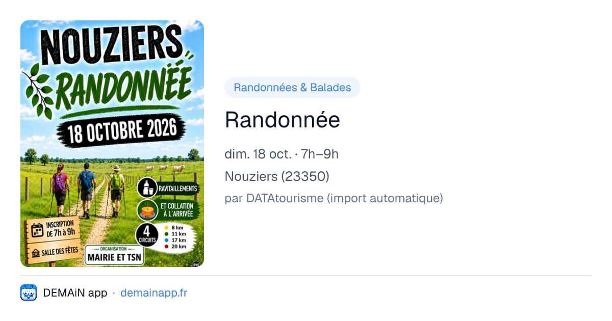 Randonnée — Nouziers