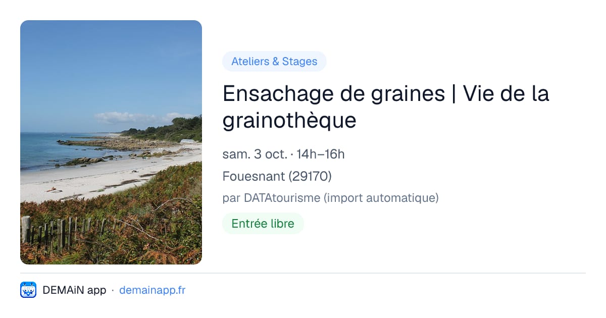Ensachage de graines | Vie de la grainothèque — Fouesnant