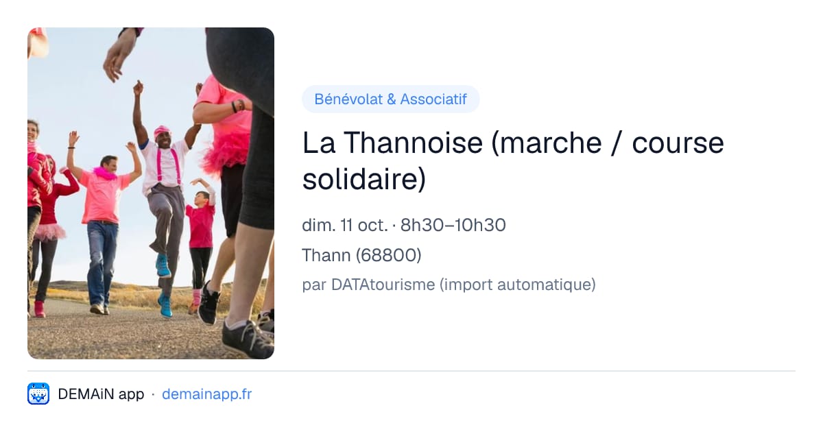 La Thannoise (marche / course solidaire) — Thann