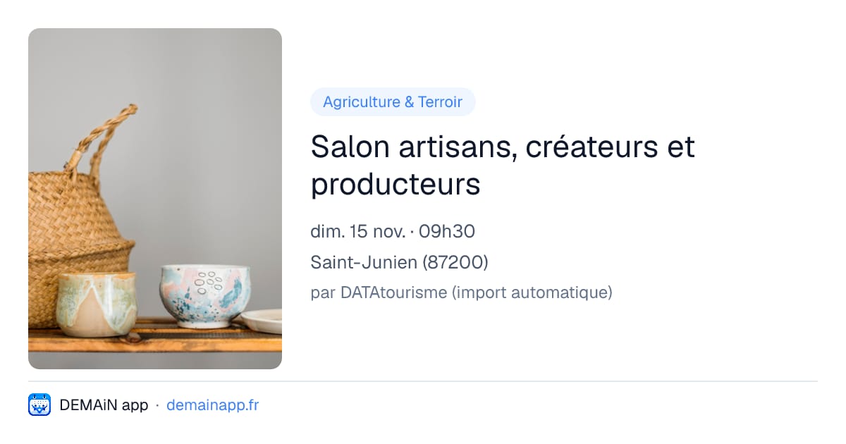 Salon artisans, créateurs et producteurs — Saint-Junien