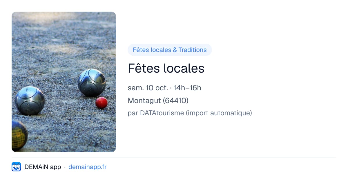 Fêtes locales — Montagut