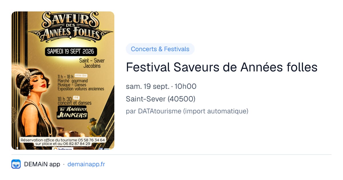Festival Saveurs de Années folles — Saint-Sever