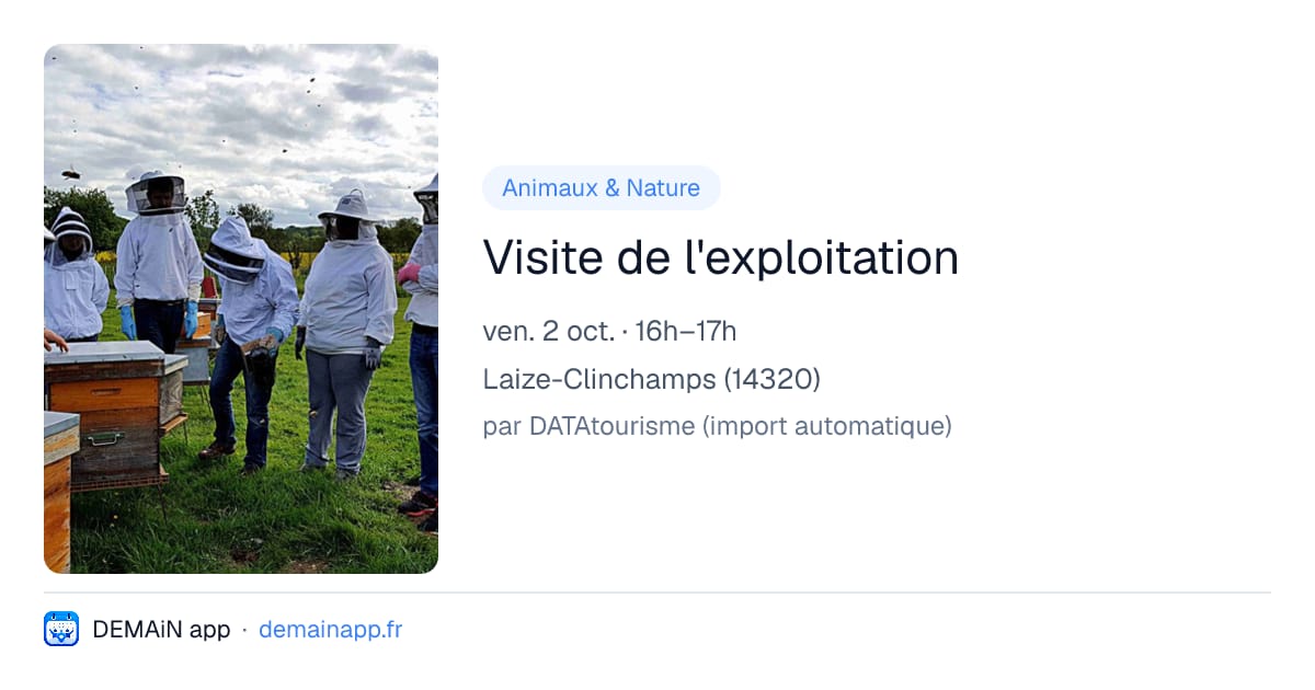 Visite de l'exploitation — Laize-Clinchamps