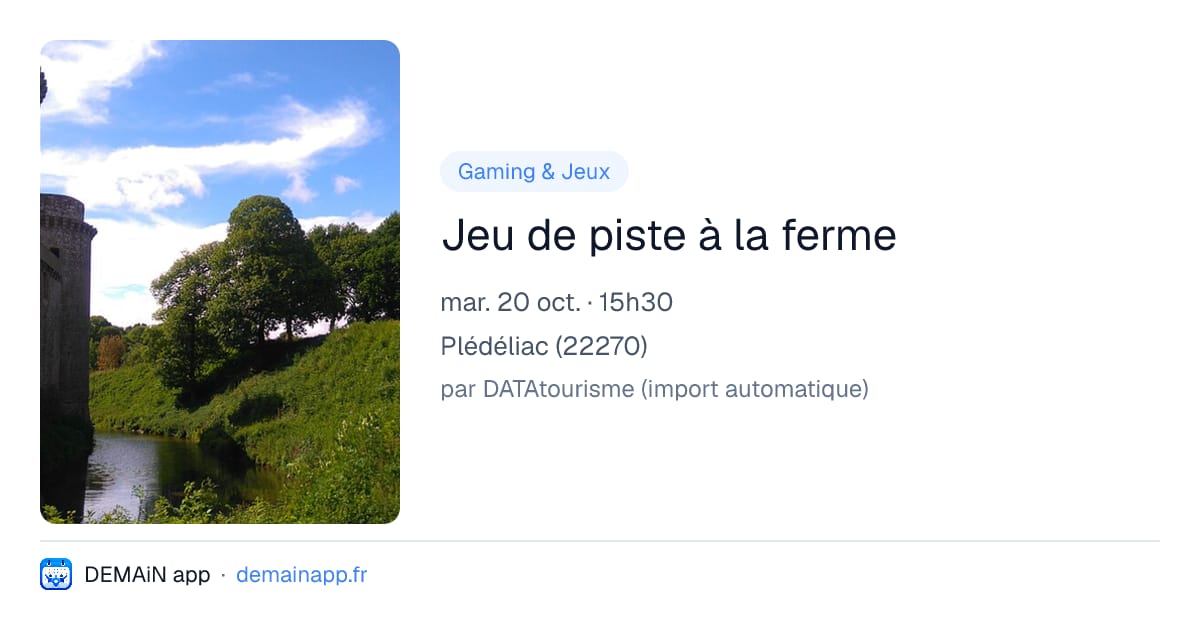 Jeu de piste à la ferme — Plédéliac