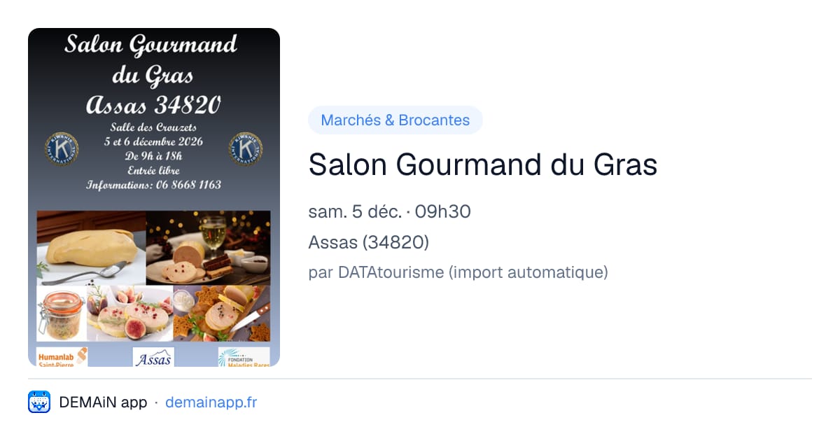 Salon Gourmand du Gras — Assas