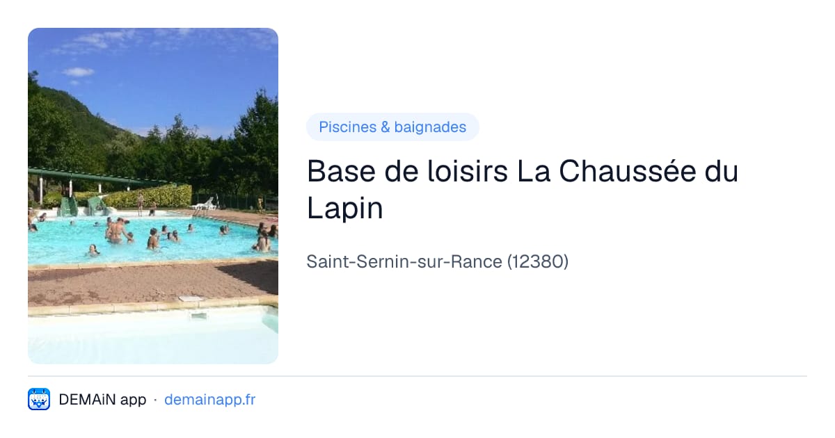 Base de loisirs La Chaussée du Lapin — Saint-Sernin-sur-Rance