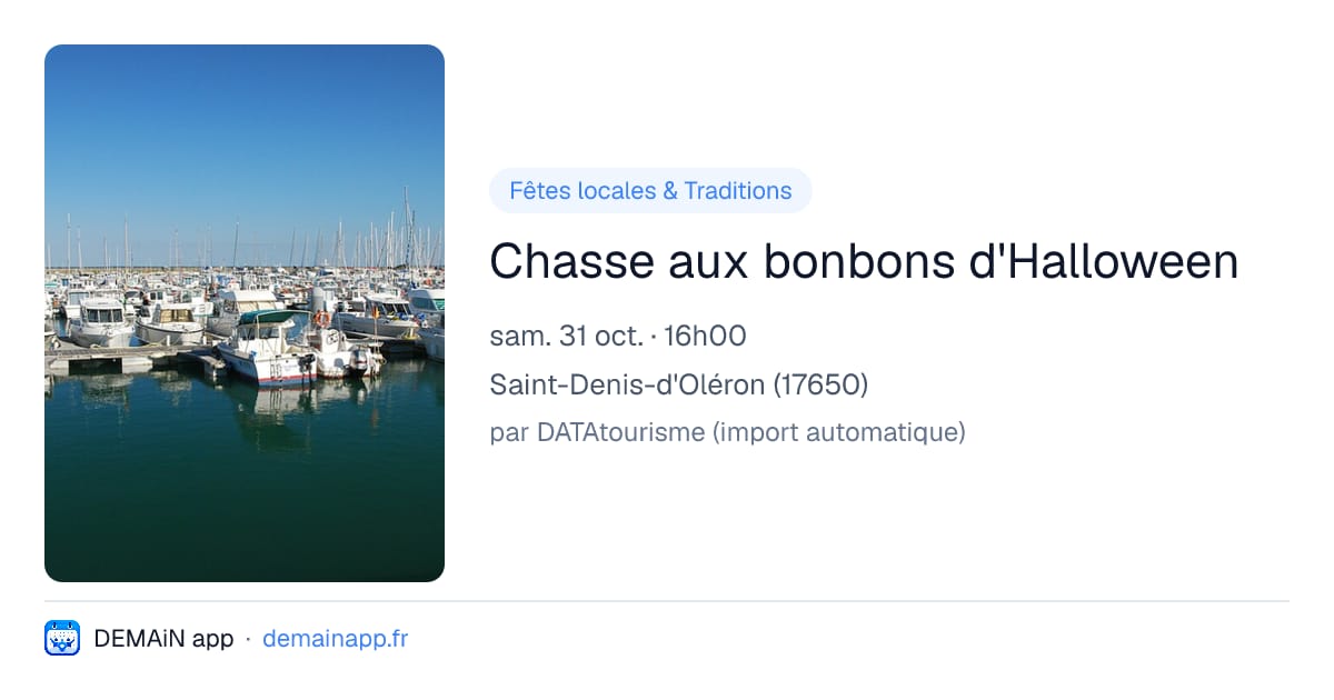 Chasse aux bonbons d'Halloween — Saint-Denis-d'Oléron