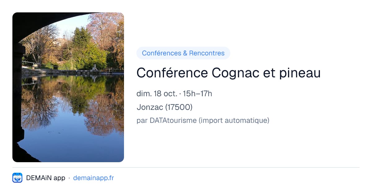 Conférence Cognac et pineau — Jonzac
