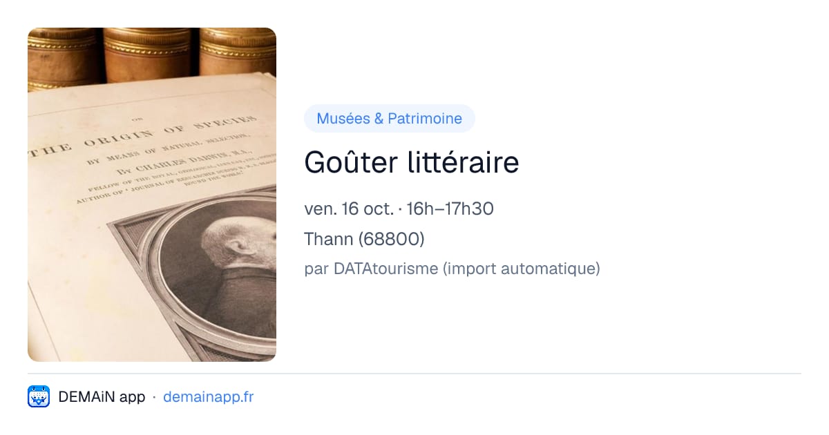 Goûter littéraire — Thann