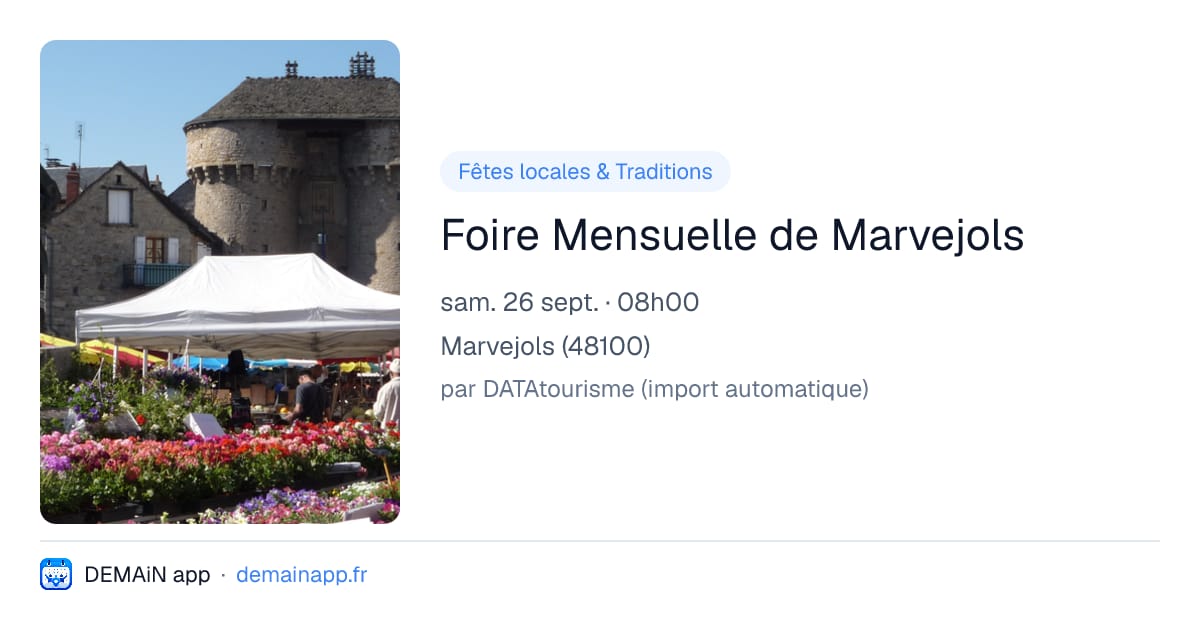 Foire Mensuelle de Marvejols — Marvejols