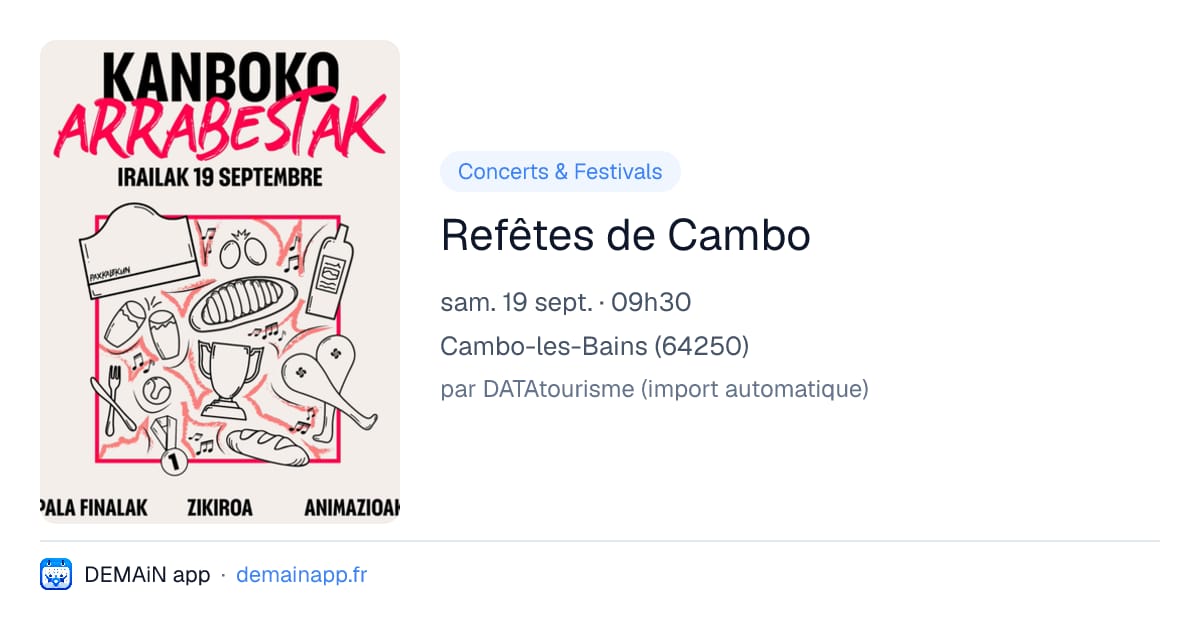 Refêtes de Cambo — Cambo-les-Bains
