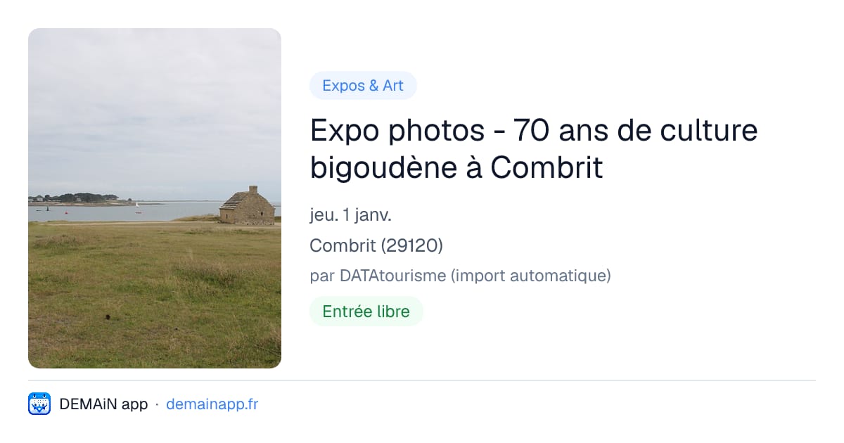 Expo photos - 70 ans de culture bigoudène à Combrit — Combrit