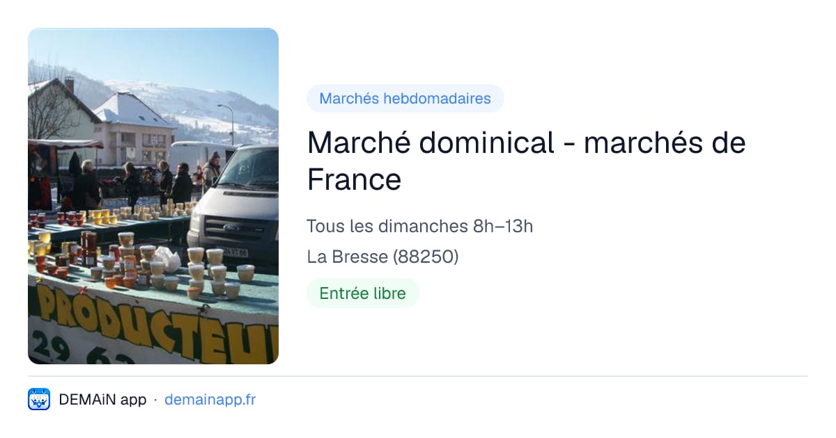 Marché dominical - marchés de France — La Bresse