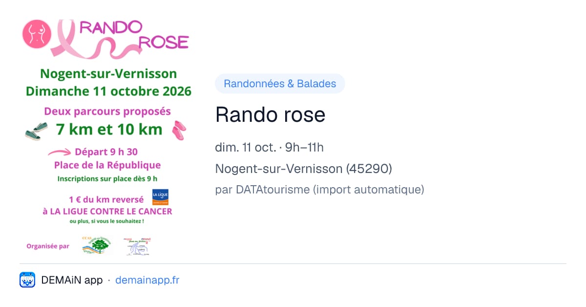 Rando rose — Nogent-sur-Vernisson