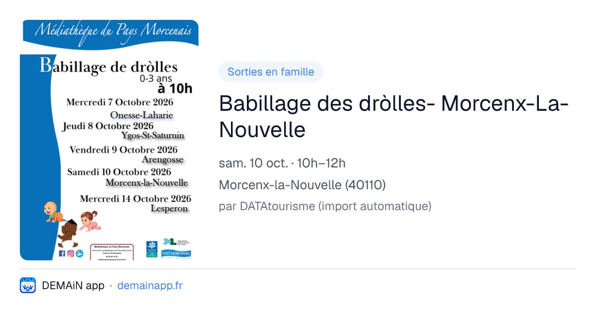 Babillage des dròlles- Morcenx-La-Nouvelle — Morcenx-la-Nouvelle