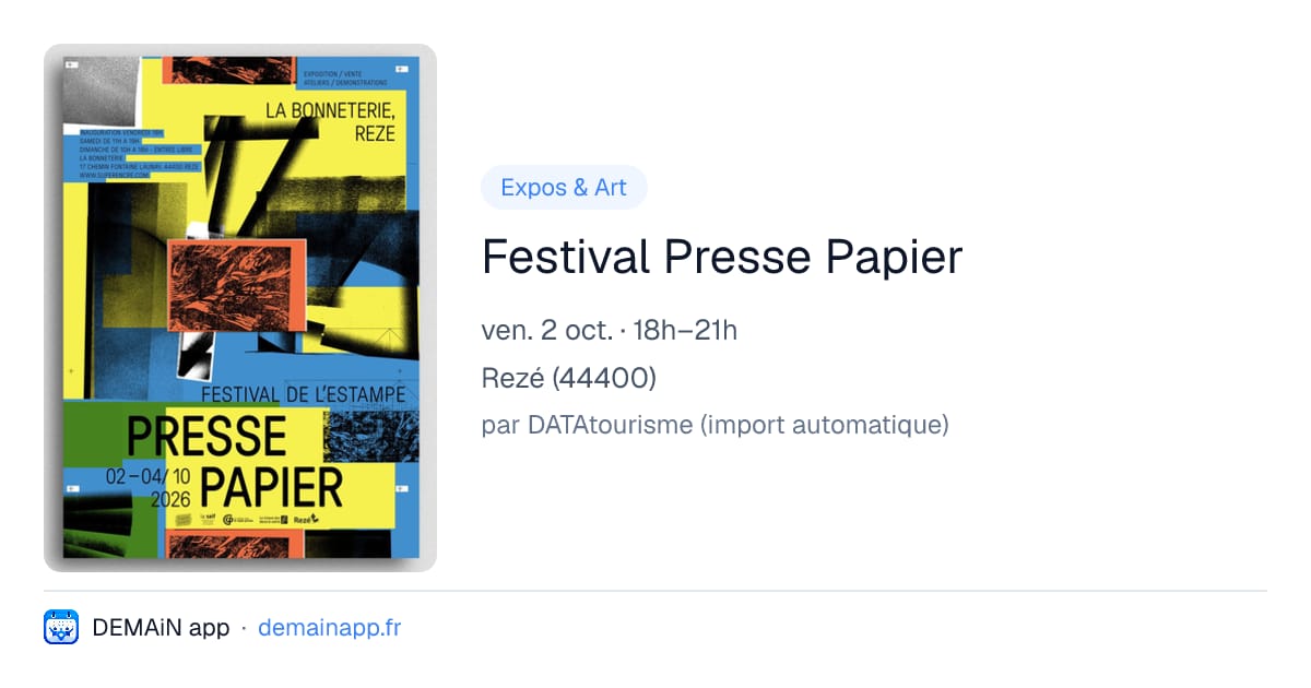 Festival Presse Papier — Rezé