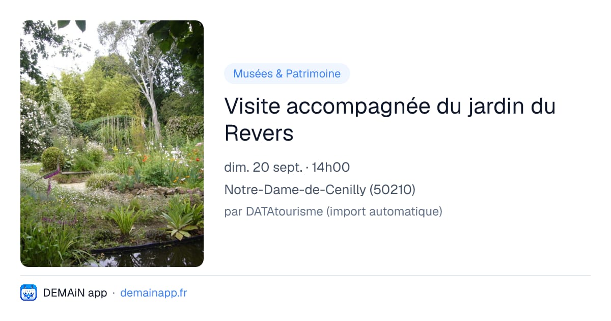 Visite accompagnée du jardin du Revers — Notre-Dame-de-Cenilly