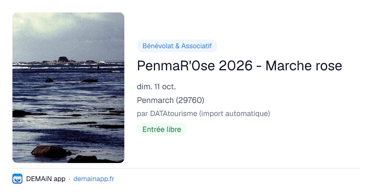 PenmaR'0se 2026 - Marche rose — Penmarch