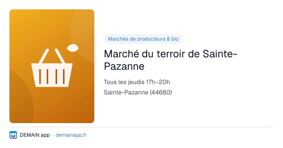 Marché du terroir de Sainte-Pazanne — Sainte-Pazanne