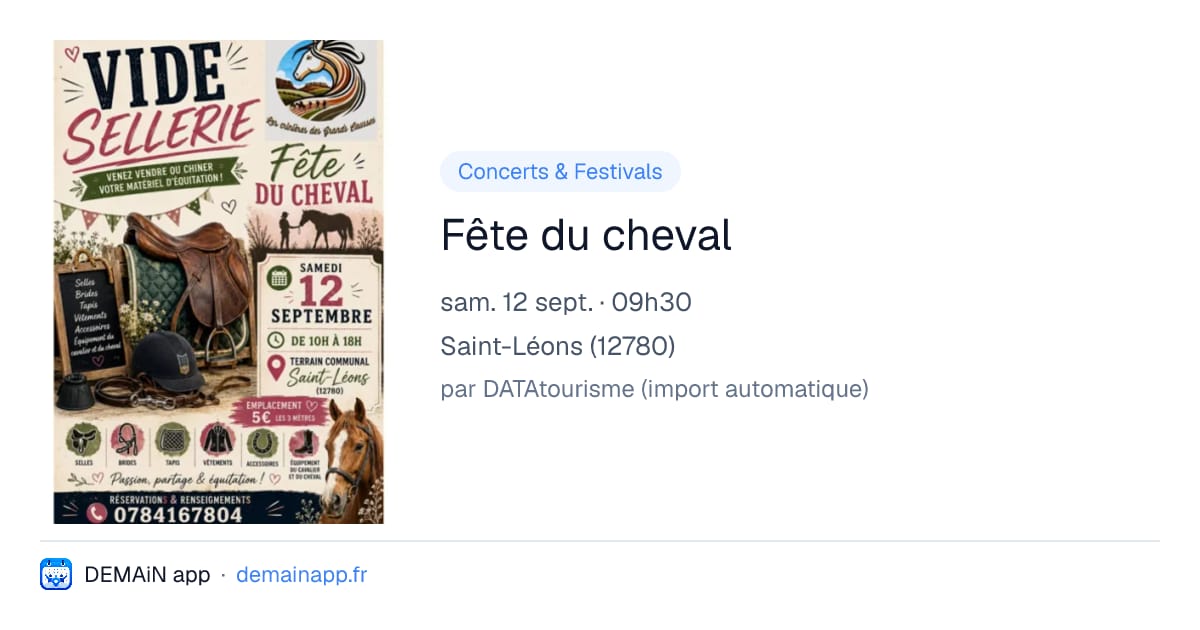 Fête du cheval — Saint-Léons