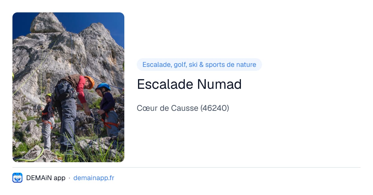 Escalade Numad — Cœur de Causse