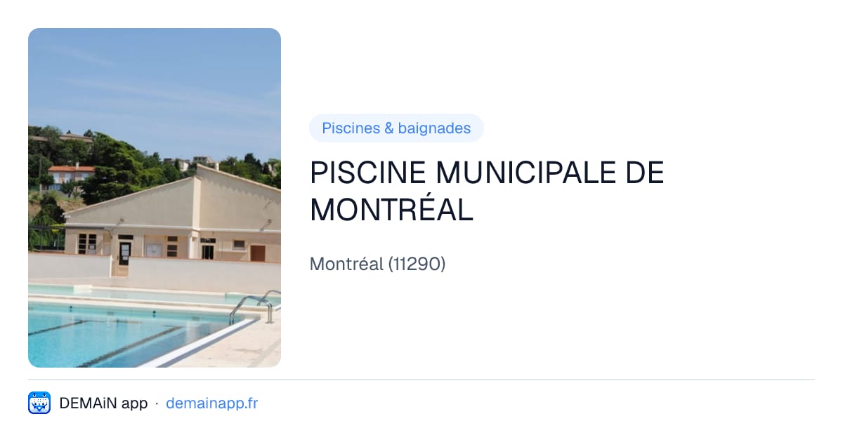 PISCINE MUNICIPALE DE MONTRÉAL — Montréal