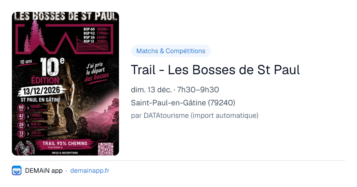 Trail - Les Bosses de St Paul — Saint-Paul-en-Gâtine