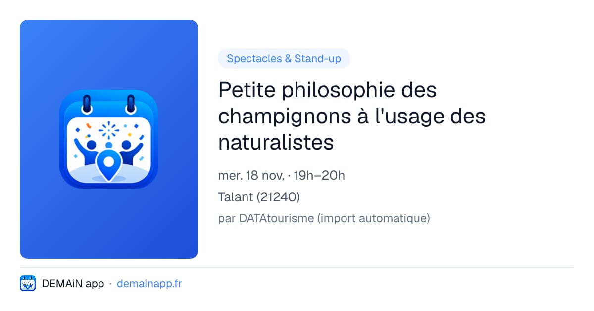 Petite philosophie des champignons à l'usage des naturalistes — Talant