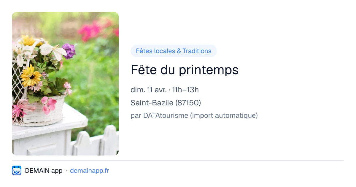 Fête du printemps — Saint-Bazile