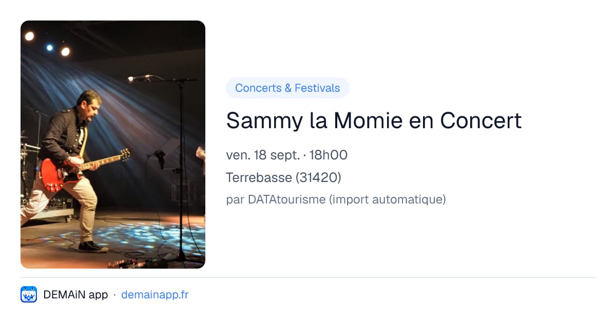 Sammy la Momie en Concert — Terrebasse
