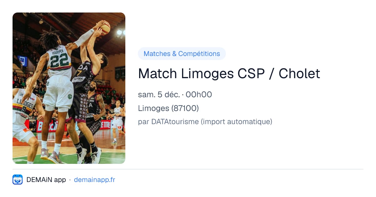 Match Limoges CSP / Cholet — Limoges