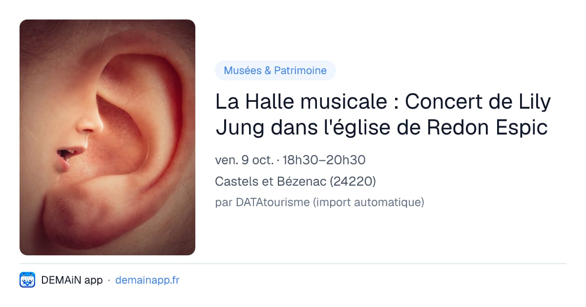 La Halle musicale : Concert de Lily Jung dans l'église de Redon Espic — Castels et Bézenac