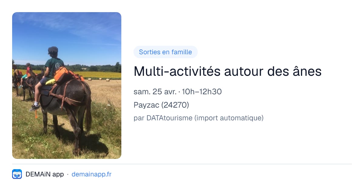 Multi-activités autour des ânes — Payzac