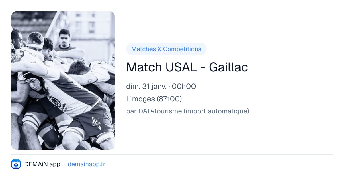 Match USAL - Gaillac — Limoges