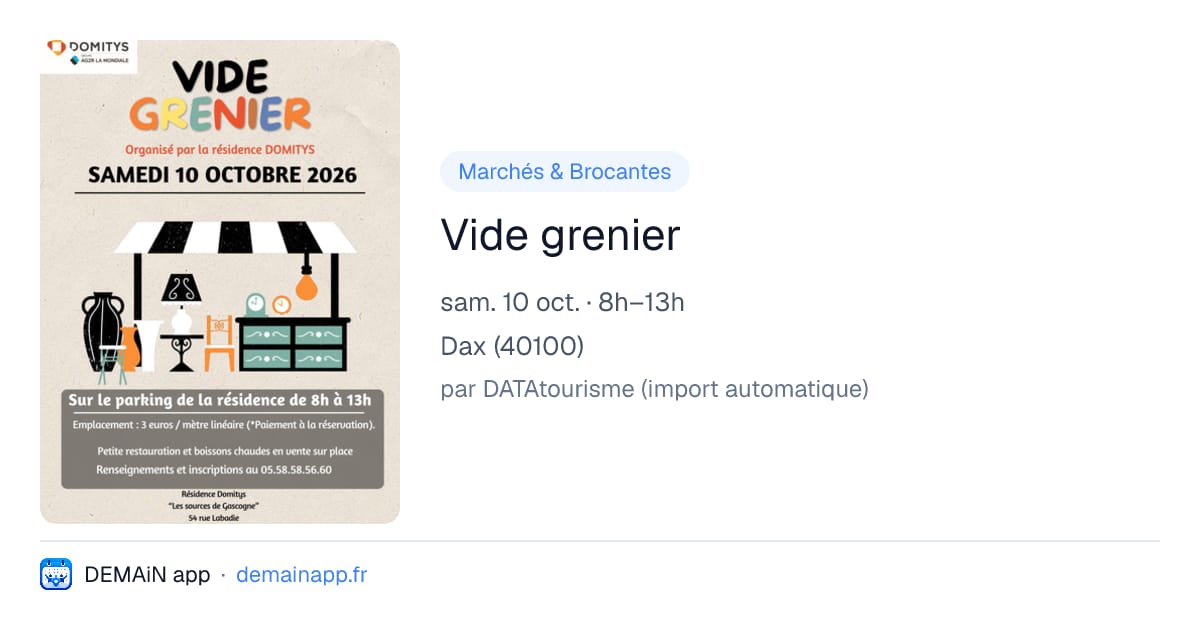 Vide grenier — Dax