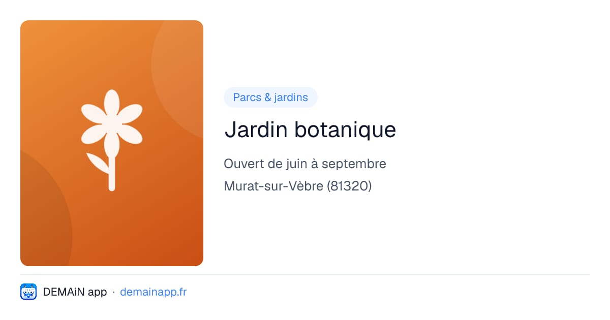 Jardin botanique — Murat-sur-Vèbre