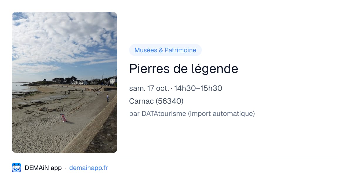 Pierres de légende — Carnac