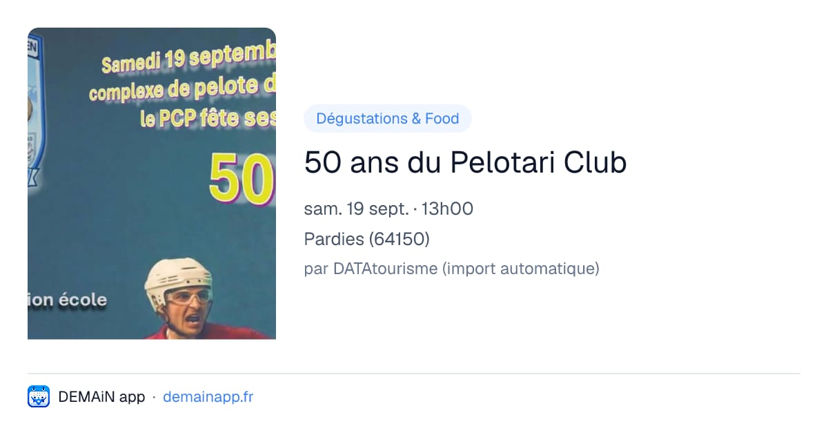 50 ans du Pelotari Club — Pardies