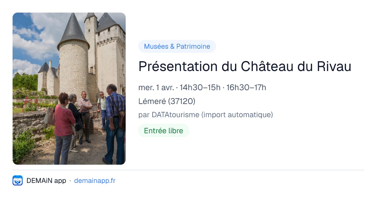 Présentation du Château du Rivau — Lémeré
