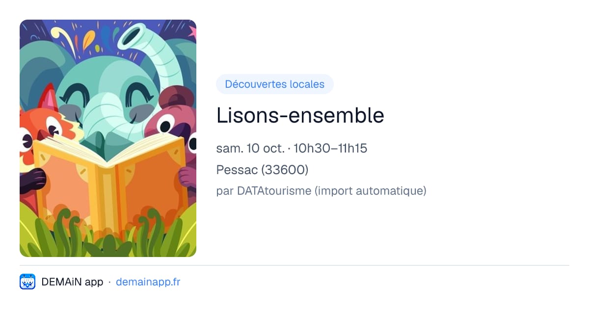 Lisons-ensemble — Pessac