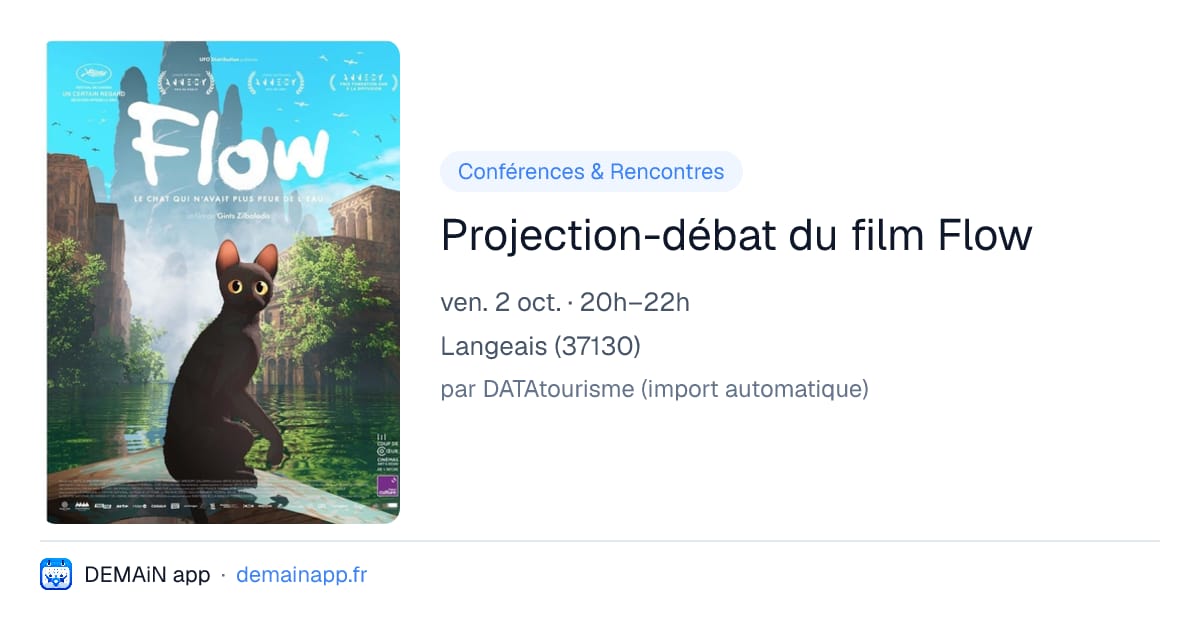Projection-débat du film Flow — Langeais
