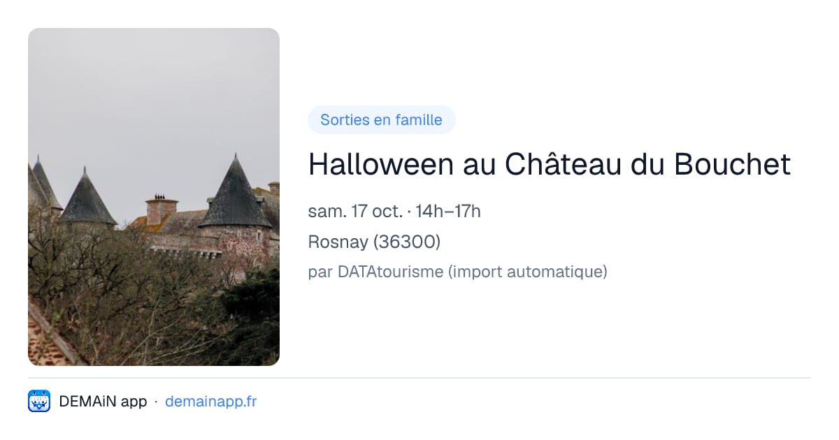 Halloween au Château du Bouchet — Rosnay