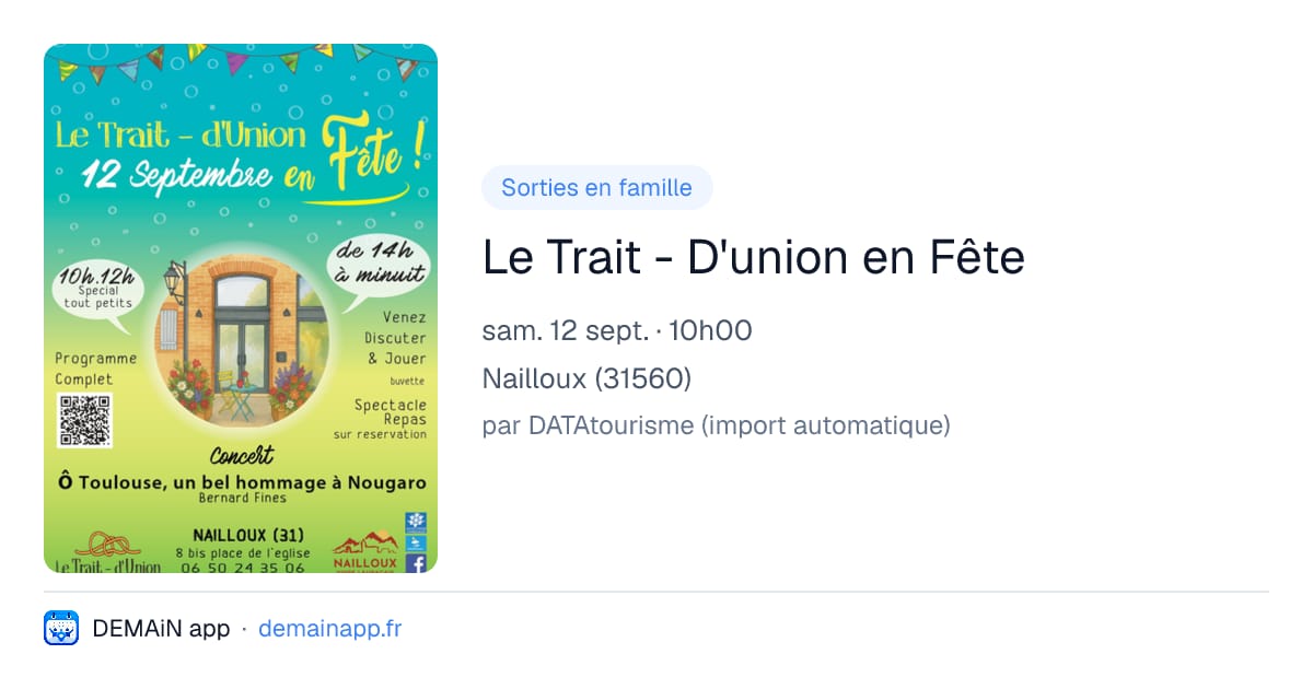 Le Trait - D'union en Fête — Nailloux