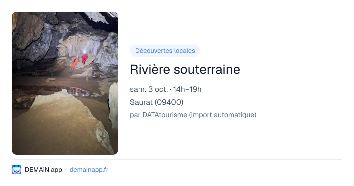 Rivière souterraine — Saurat