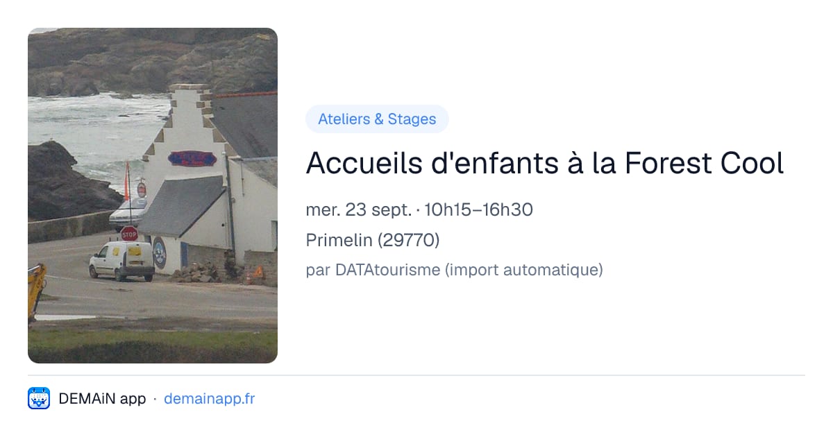 Accueils d'enfants à la Forest Cool — Primelin