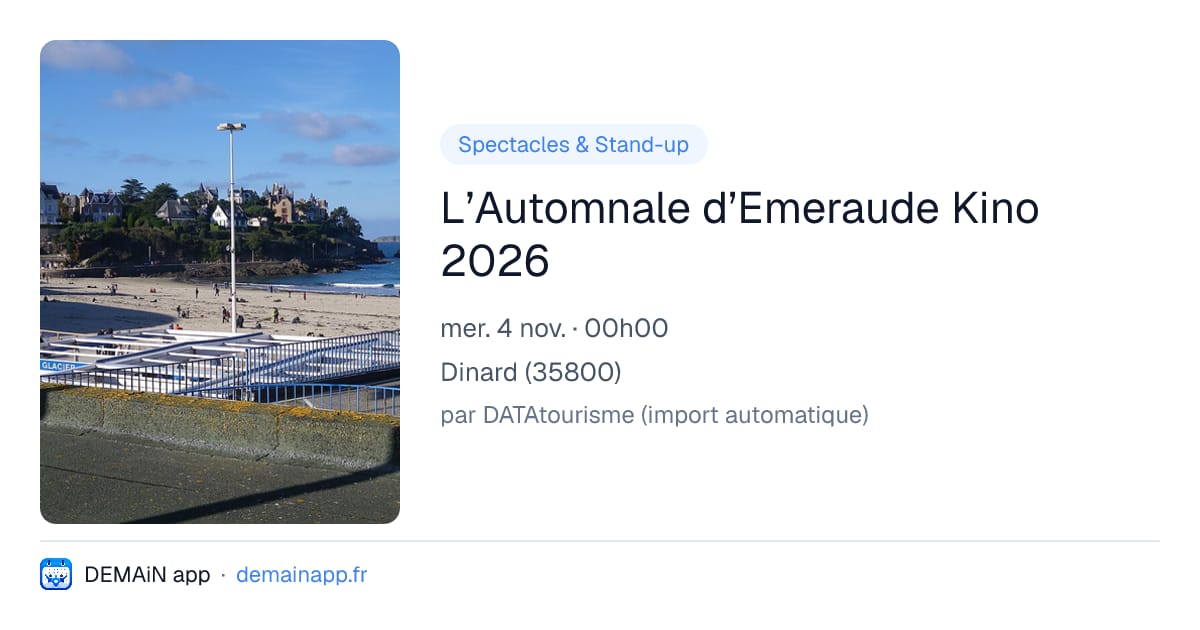 L’Automnale d’Emeraude Kino 2026 — Dinard