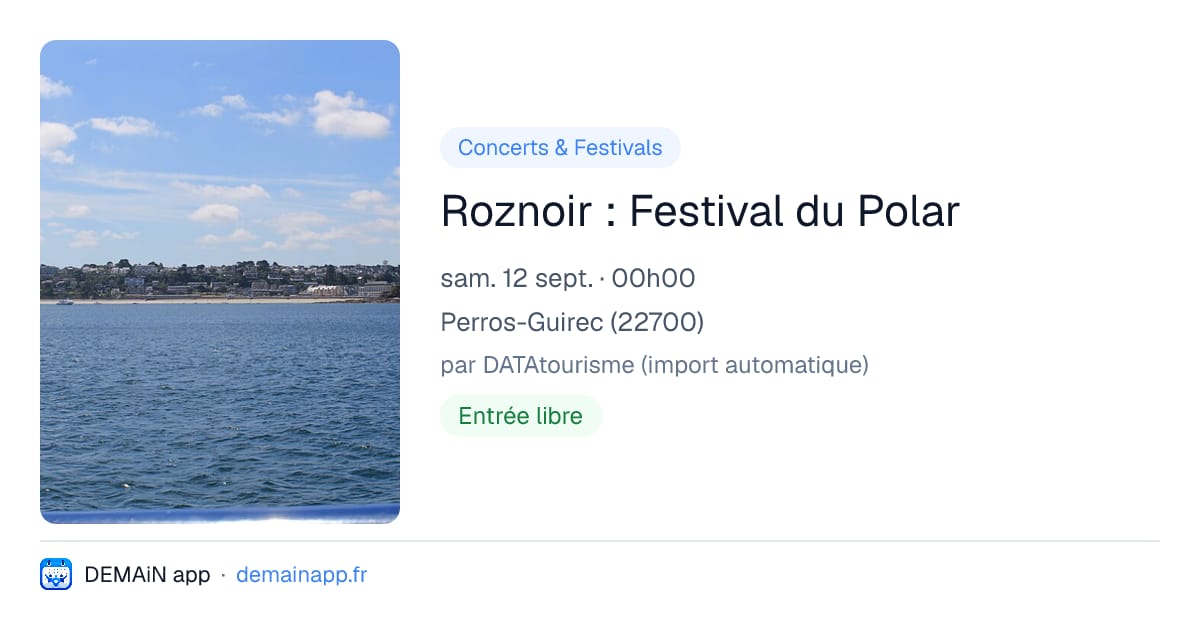 Roznoir : Festival du Polar — Perros-Guirec