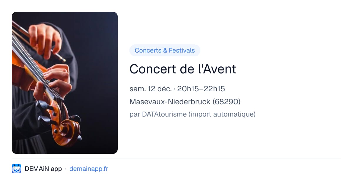 Concert de l'Avent — Masevaux-Niederbruck