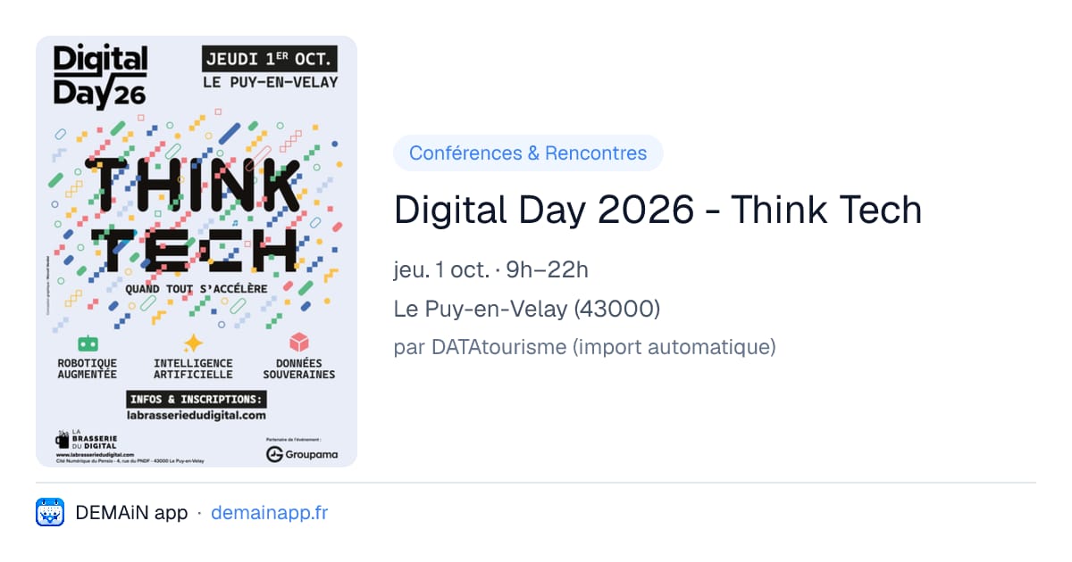 Digital Day 2026 - Think Tech — Le Puy-en-Velay