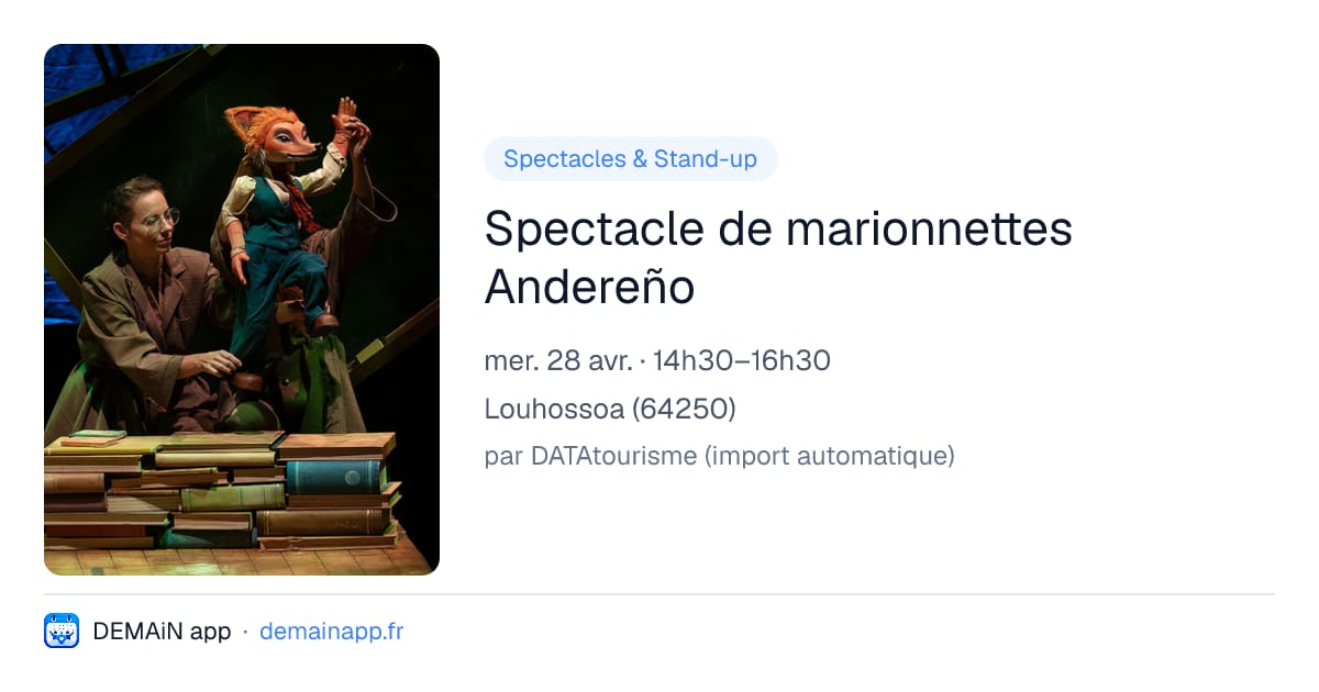 Spectacle de marionnettes Andereño — Louhossoa